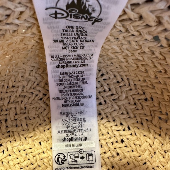 Women’s Authentic Disney Minnie Mouse Straw Hat with Polka Dot Ribbon - NWT - Picture 8 of 8